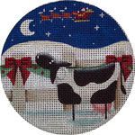 Rebecca Wood Designs Moo Christmas Needlepoint Canvas