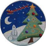 Rebecca Wood Designs Bunny Christmas Needlepoint Canvas