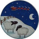 Rebecca Wood Designs Sheep Christmas Needlepoint Canvas