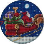 Rebecca Wood Designs Sleigh Toys Needlepoint Canvas