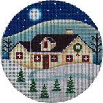 Rebecca Wood Designs Yellow Cottage Needlepoint Canvas