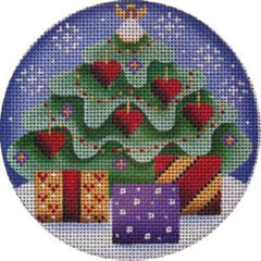 Rebecca Wood Designs Feb. Orn Needlepoint Canvas