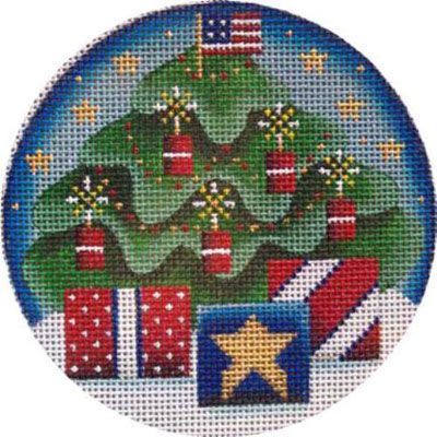 Rebecca Wood Designs July Orn. Needlepoint Canvas