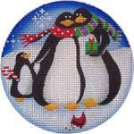 Cooper Oaks Design Penguin Family Needlepoint Canvas