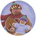 Rebecca Wood Designs Gingerbread baby Needlepoint Canvas