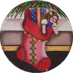 Rebecca Wood Designs Doll Stocking Needlepoint Canvas