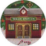 Rebecca Wood Designs Train Station Needlepoint Canvas