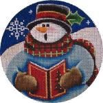 Rebecca Wood Designs Blue Caroler Needlepoint Canvas