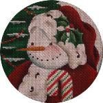 Rebecca Wood Designs Snowman Santa Needlepoint Canvas