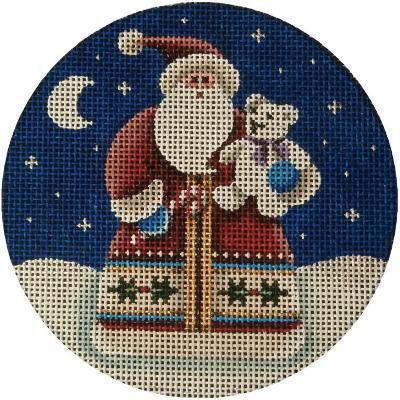 Rebecca Wood Designs Santa's Teddy Needlepoint Canvas