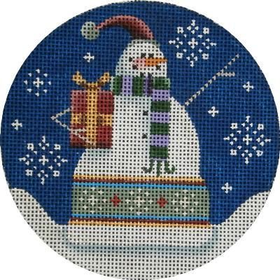 Rebecca Wood Designs Snowmans Gift Needlepoint Canvas