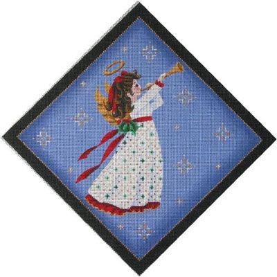 Rebecca Wood Designs Horn Angel Needlepoint Canvas