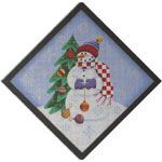 Rebecca Wood Designs Ball Snowman Needlepoint Canvas