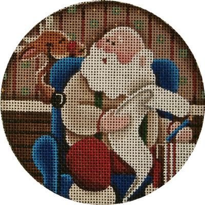 Rebecca Wood Designs Who's on the list? Needlepoint Canvas