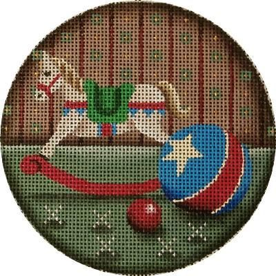 Rebecca Wood Designs Rocking Horse Needlepoint Canvas