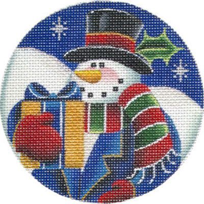 Rebecca Wood Designs Snowman Presents Needlepoint Canvas