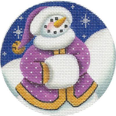 Rebecca Wood Designs Snow girl muff Needlepoint Canvas