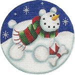 Rebecca Wood Designs Snow Pup Needlepoint Canvas