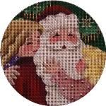 Rebecca Wood Designs Santa's Lap Needlepoint Canvas