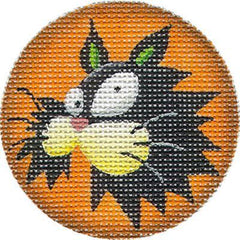 Rebecca Wood Designs Black Kitty Cat Needlepoint Canvas