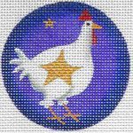 Rebecca Wood Designs Patriotic Chicken Needlepoint Canvas