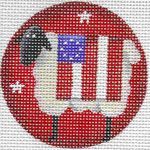 Rebecca Wood Designs Patriotic Sheep Needlepoint Canvas