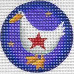 Rebecca Wood Designs Patriotic Duck Needlepoint Canvas