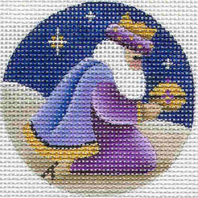 Rebecca Wood Designs Blue Magi Needlepoint Canvas