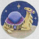 Rebecca Wood Designs Blue Camel Needlepoint Canvas