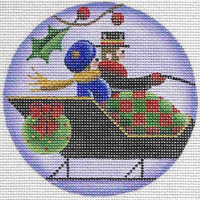 Rebecca Wood Designs Cozy Sleigh Ride Needlepoint Canvas