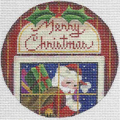 Rebecca Wood Designs Window Santa Needlepoint Canvas