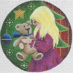 Rebecca Wood Designs Teddy Christmas Needlepoint Canvas