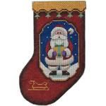 Rebecca Wood Designs Santa Mini Sock Needlepoint Canvas