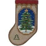 Rebecca Wood Designs Tree Mini Sock Needlepoint Canvas