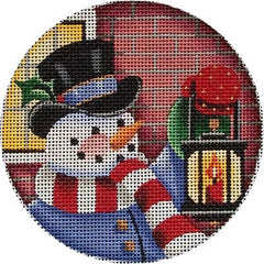 Rebecca Wood Designs Lantern Snowman Needlepoint Canvas