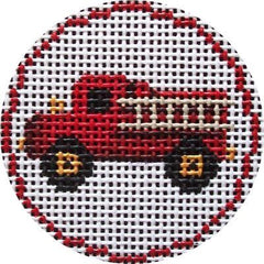 Rebecca Wood Designs Mini Fire Engine Needlepoint Canvas