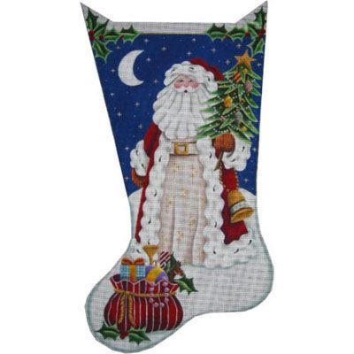 Rebecca Wood Designs Old Father Christmas Needlepoint Canvas