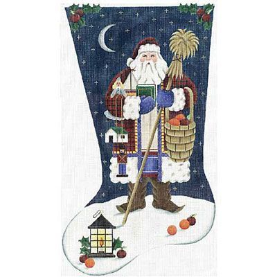 Rebecca Wood Designs Swedish Santa 13M Needlepoint Canvas