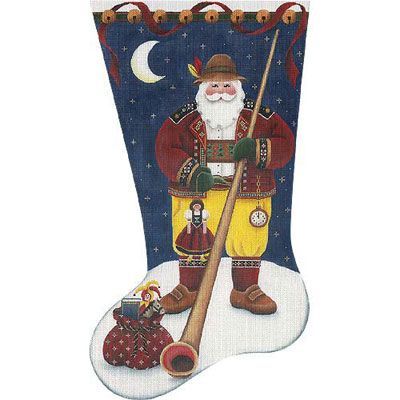 Rebecca Wood Designs Swiss Santa Needlepoint Canvas