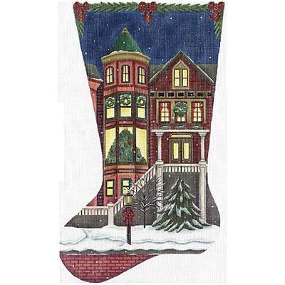 Rebecca Wood Designs Victorian Christmas 13M Needlepoint Canvas