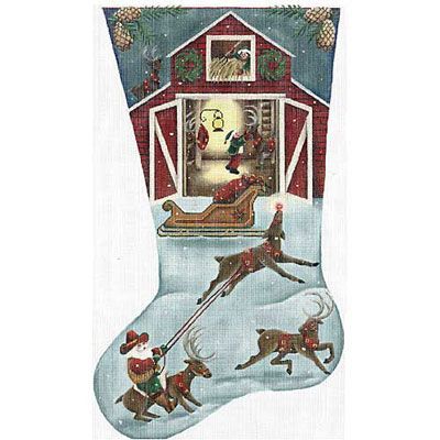 Rebecca Wood Designs Starting Rudolph Needlepoint Canvas