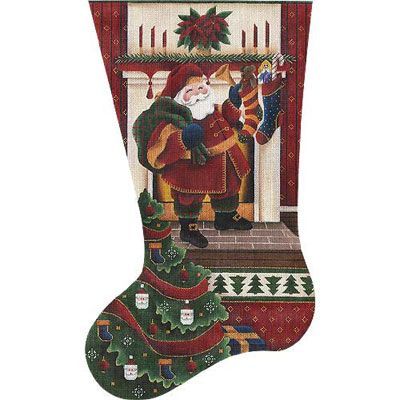 Rebecca Wood Designs Filling Stockings 366 Needlepoint Canvas