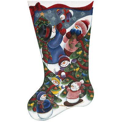 Rebecca Wood Designs Snow Fun Needlepoint Canvas