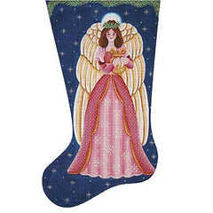 Rebecca Wood Designs Mauve Angel 376c Needlepoint Canvas