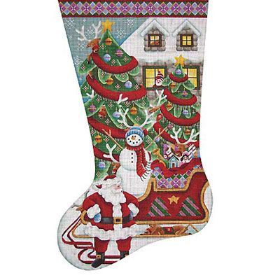 Rebecca Wood Designs Where's Rudolph? Needlepoint Canvas