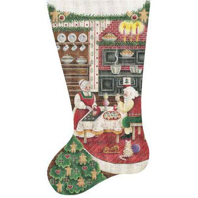 Rebecca Wood Designs Christmas Kitchen 13M Needlepoint Canvas