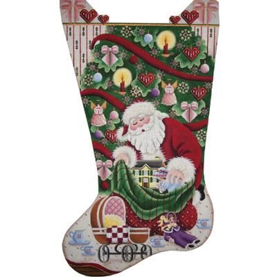 Rebecca Wood Designs Doll Christmas Needlepoint Canvas