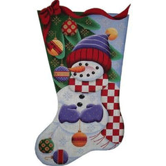 Rebecca Wood Designs Ball Snowman 13M Needlepoint Canvas