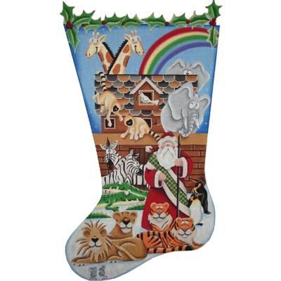 Rebecca Wood Designs Noah's Stocking Needlepoint Canvas