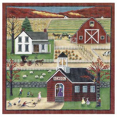 Rebecca Wood Designs Autumn Scene 18m Needlepoint Canvas